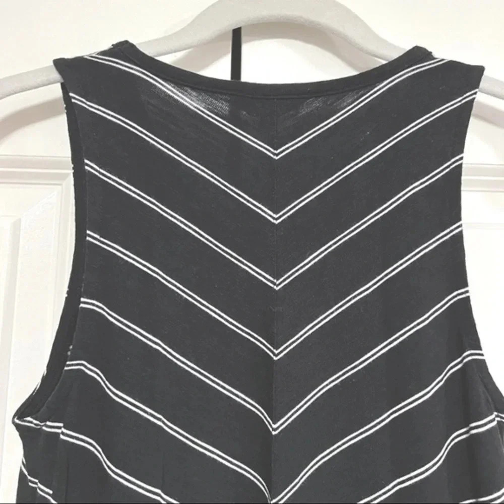 MADEWELL Sleeveless A-line Black & White Striped Tank Dress Size Small‎ - Picture 7 of 8